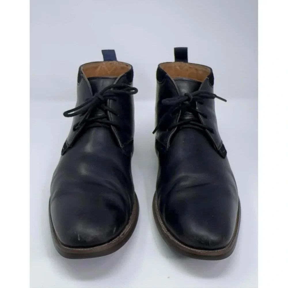 Florsheim 15167 Chukka Boots Mens 9W Black Leather Comfort Flexsole Dress Lace